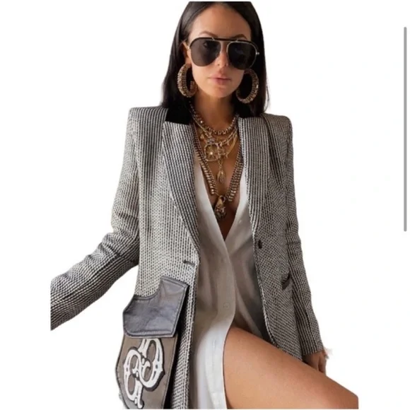 🚫SOLD🚫DYLANLEX DYLAN LEX BLAZER HOUNDSTOOTH M - Picture 4 of 11